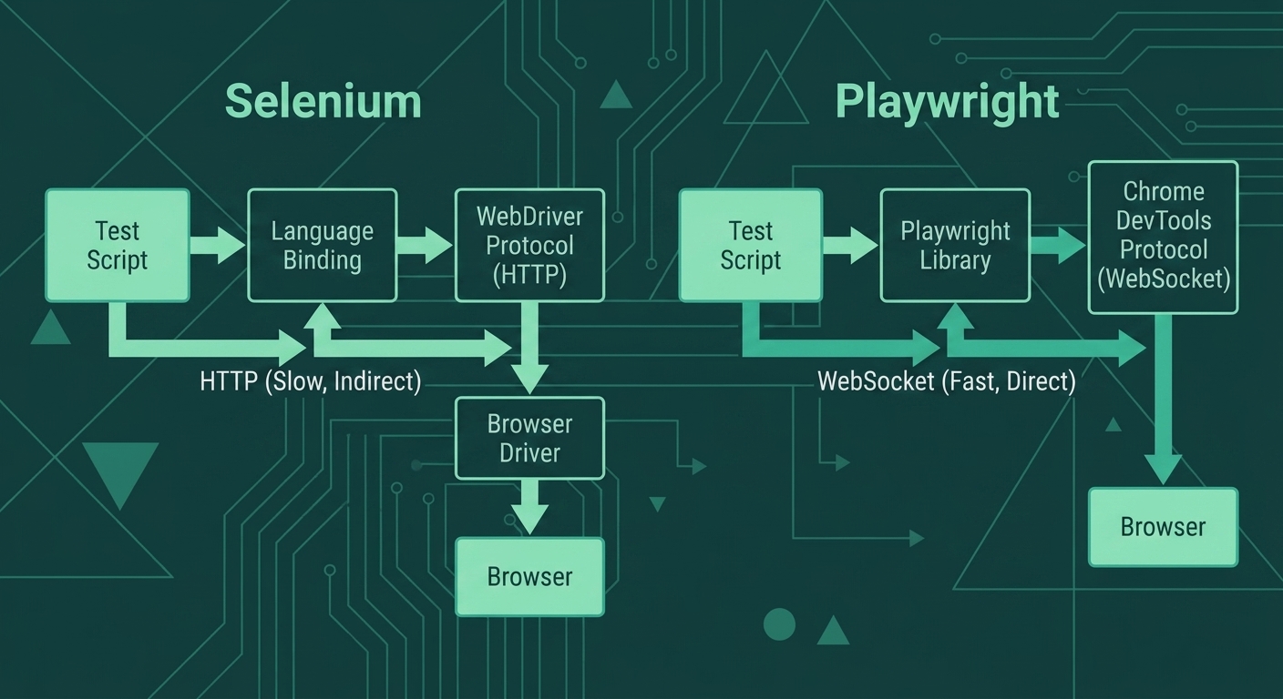 Selenium vs Playwright Architecture Comparison